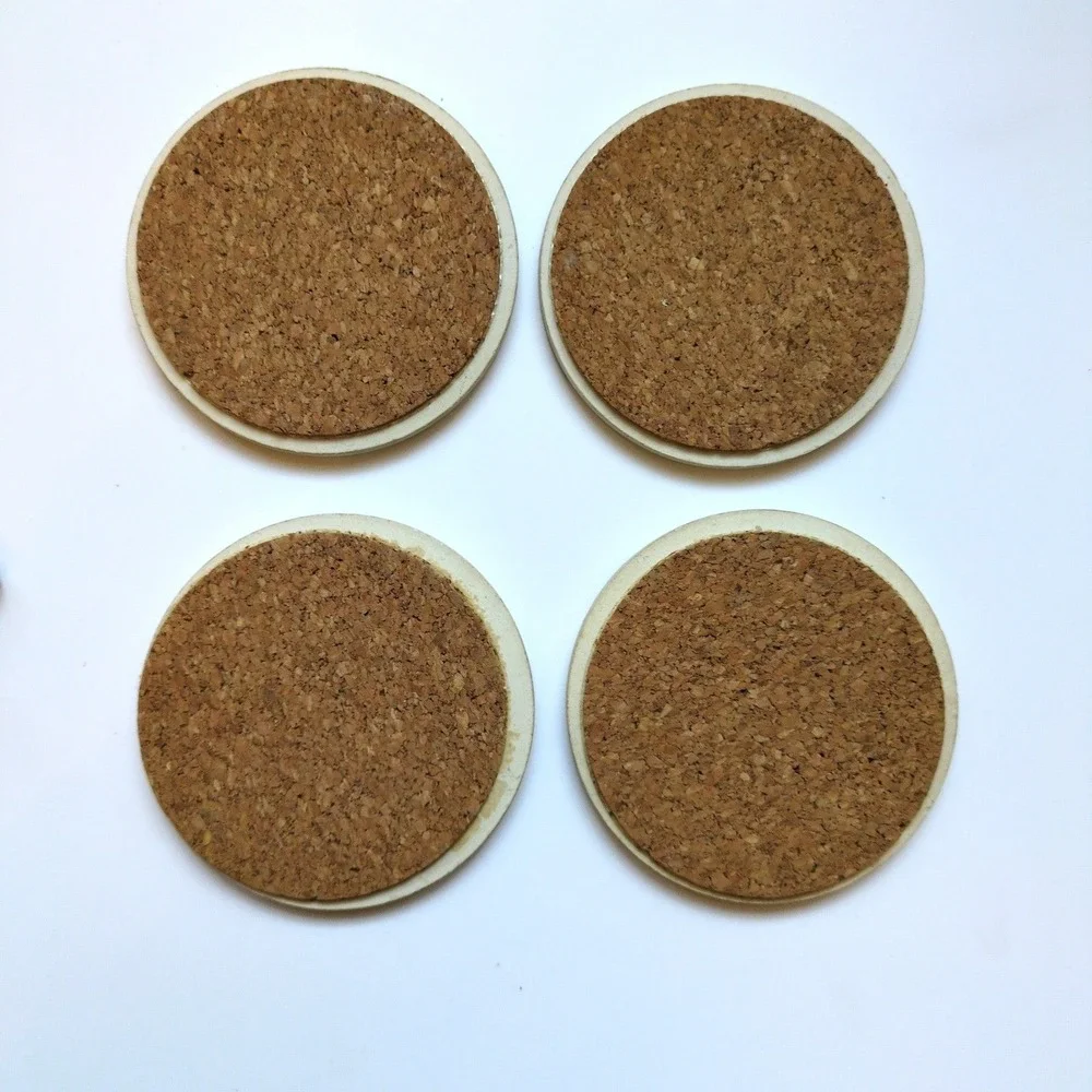 Vintage Kitty Cat Drink Coasters - Set of 4 with Oak Wood Holder‎ - USA Made